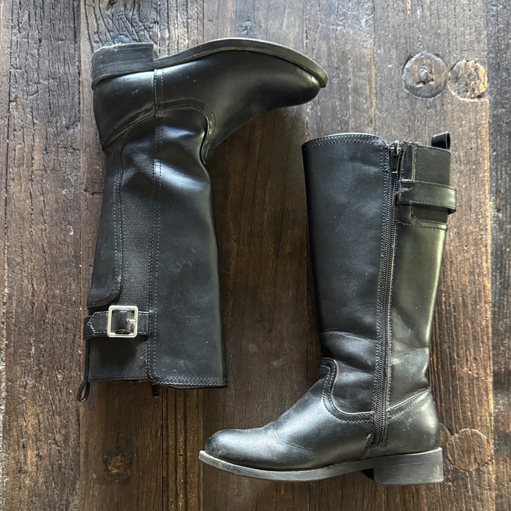 INC International Concepts Kids Black Tall Riding Boots